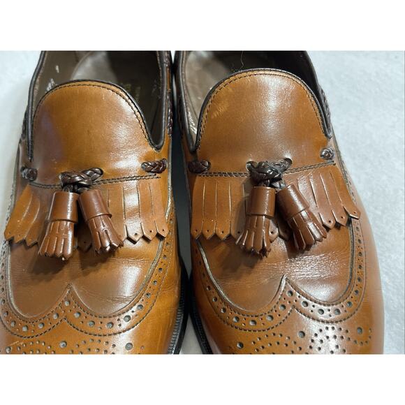 Foot-joy Classics Brown Dress Loafers Tassel Moccasin Made‎ In USA Men’s 10E - Picture 11 of 12